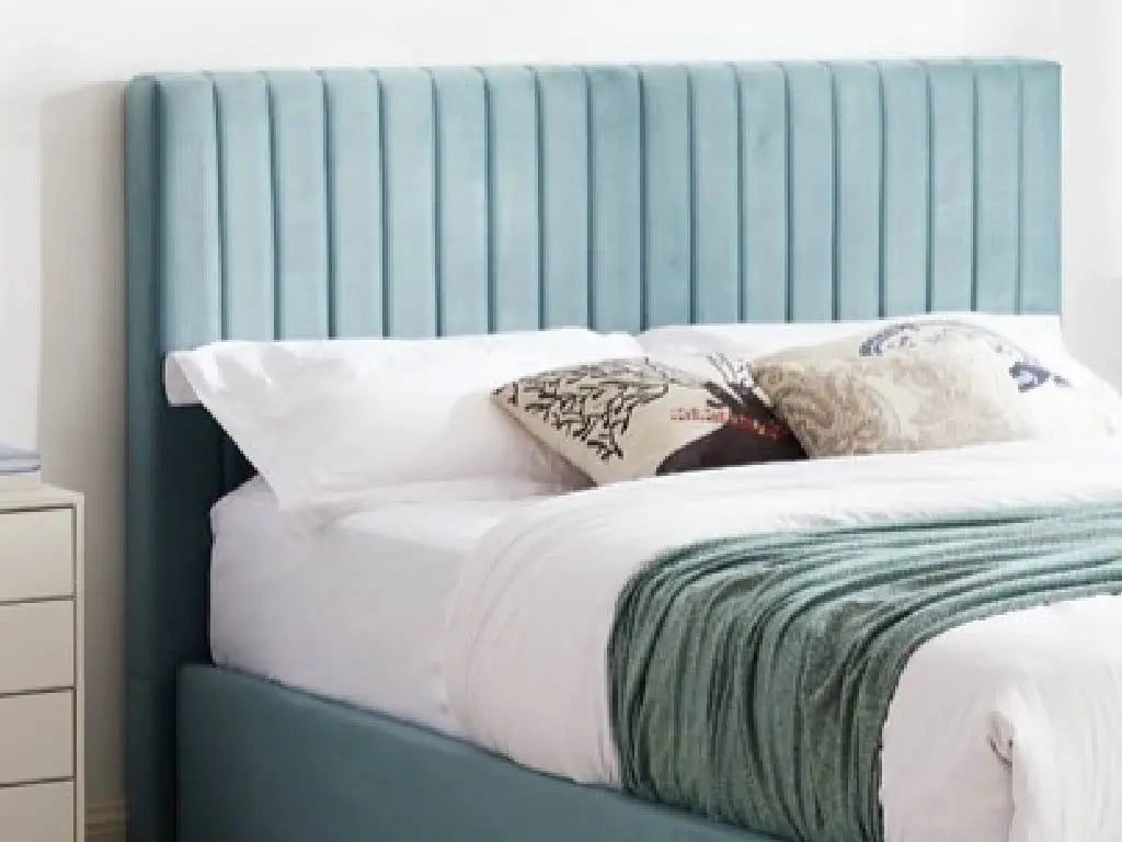 Sky Ottoman Storage Bed Frame in Blue