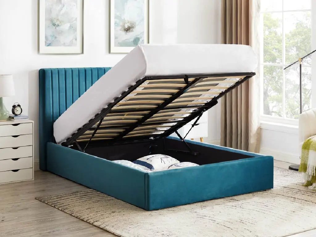 Teal Ottoman Storage Bed