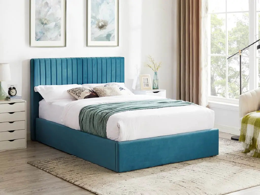 Teal Ottoman Storage Bed