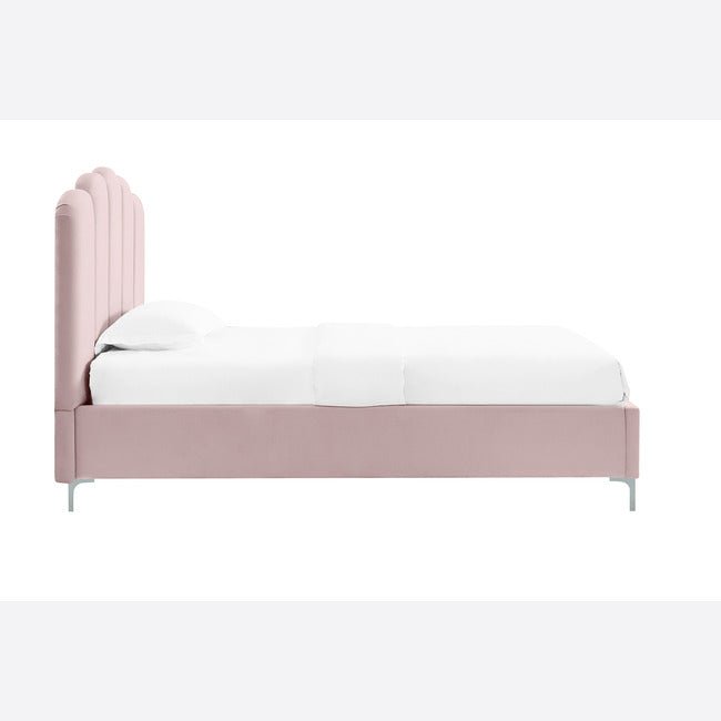 LPD Furniture Willow Fabric Bed Frame in Pink - WILLOWPIN3.0*