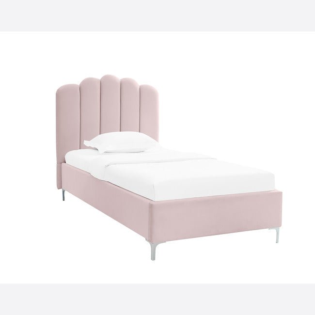 LPD Furniture Willow Fabric Bed Frame in Pink - WILLOWPIN3.0*