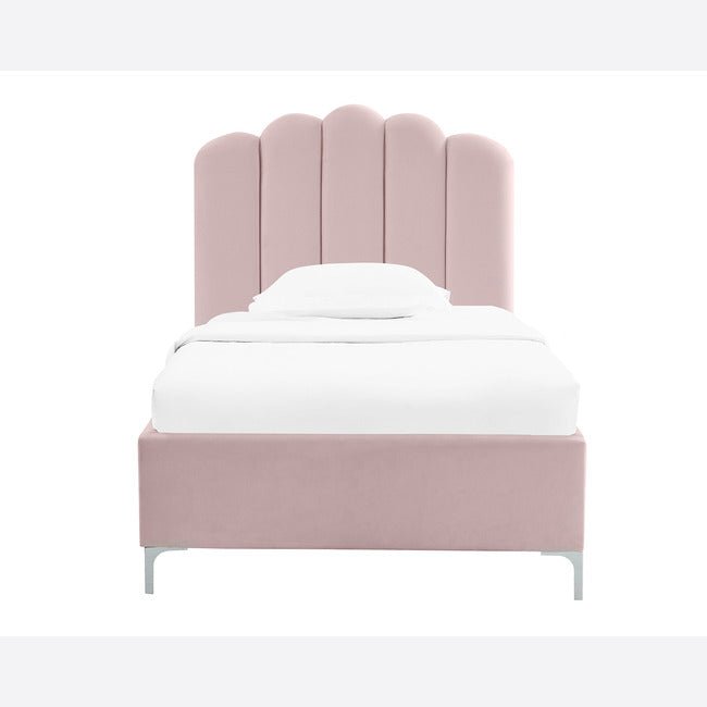 LPD Furniture Willow Fabric Bed Frame in Pink - WILLOWPIN3.0*