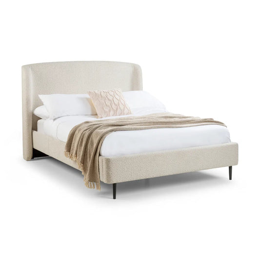 Julian Bowen Eden Boucle Fabric Bed - Ivory