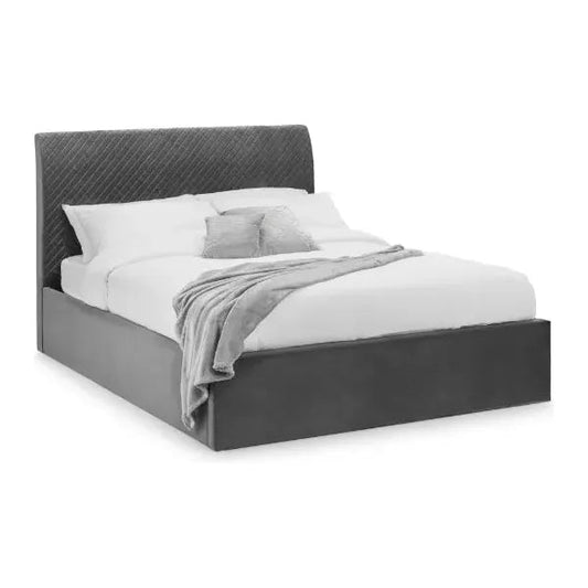 Julian Bowen Sanderson Diamond Quilted Velvet Ottoman Bed - SAN101