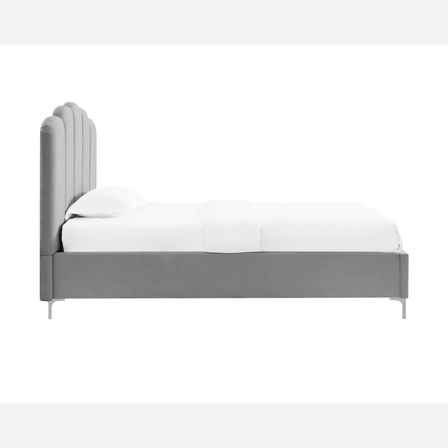 LPD Furniture Willow Fabric Bed Frame in Silver - WILLOWSIL3.0*